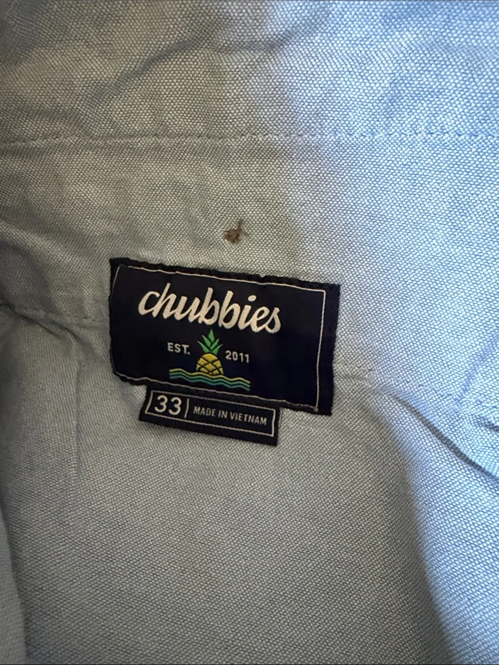 chubbies Men's Light Tan Flat Front Shorts 7”